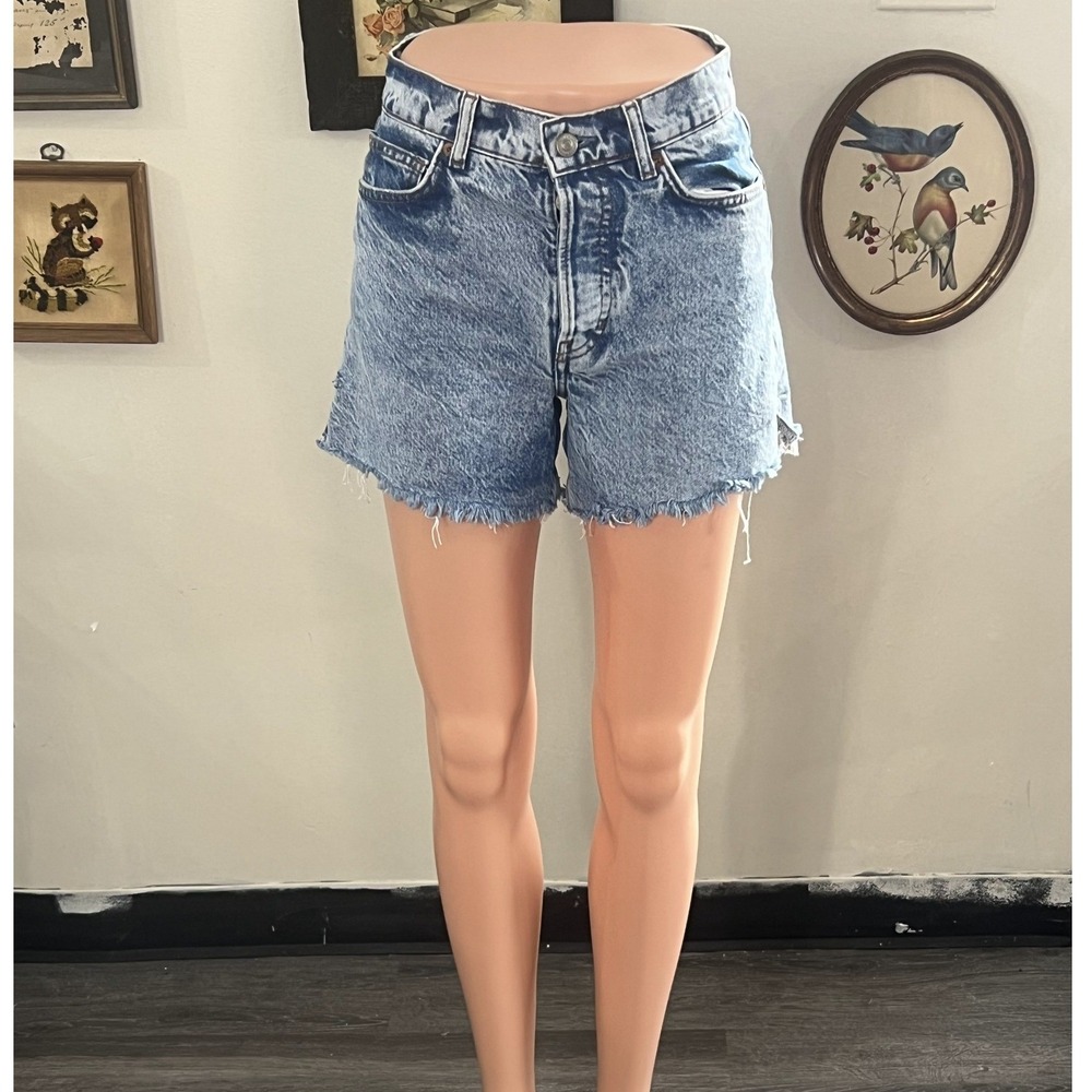 Reformation Charlie Acid Wash High-Rise Jean Shorts Size 23